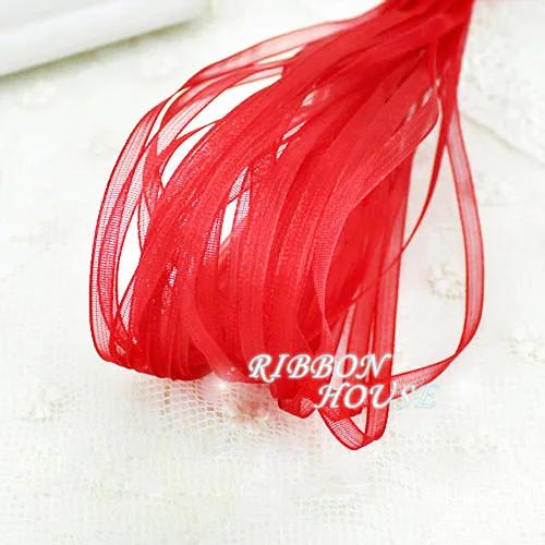 Fita de organza para embrulho, fitas de Natal, jóias DIY decorativas, atacado, 40 m por lote, 1/4 ", 6mm - Image 1