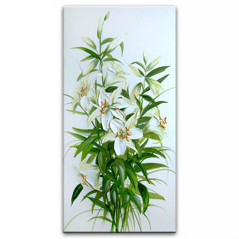 100% pintura a óleo pintada à mão de alta qualidade pintura em tela decoração de casa arte flores pinturas de cabeças - Image 1