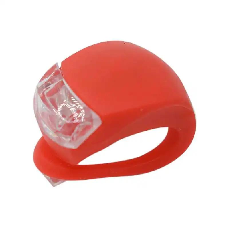 Luz de advertência da segurança do silicone 3 modos luzes da bicicleta capacete led flash luz roda dianteira da bicicleta luz ciclismo traseira lâmpada da cauda - Image 1