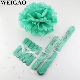 Weigao-papel pom poms, 10/20/30cm, para festa de aniversário, pano de fundo, pompons de papel, flores, decoração do casamento, baby shower, 5pcs - Image 5