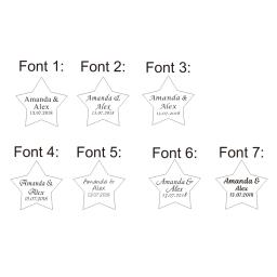 Suporte de mesa personalizado e gravado, 50 peças, estrela, batismo, aniversário, casamento, decoração, lembrancinhas, etiquetas de doces - Image 2