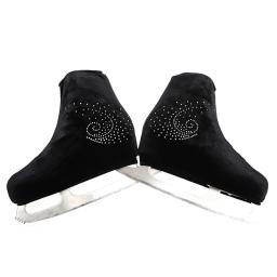 Nasinaya-sapato capa protetora para patinação figura, veludo acessórios para crianças e adultos, strass brilhante - Image 1