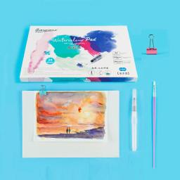 Conjunto de 5 peças de papel de polpa de madeira pura 230g 24 página, conjuntos de papel aquarela, esboços, bloco de desenho, arte portátil infantil, conjunto de suprimentos - Image 3