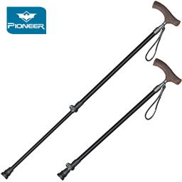 Alumínio liga telescópica Trekking pólos, Bastões leves, Caminhadas Trekking Cane para idosos, 2 Seção - Image 1