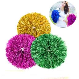 Pompons flâmula metálicos para dança de torcida, punho plástico, torcendo bola, decoração do clube, fornecimento do esporte, 1 pc, 1 par - Image 3