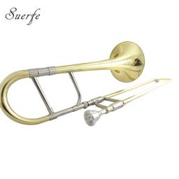 Eb alto trombone instrumentos musicais de bronze amarelo corpo laca com caso bocal - Image 2