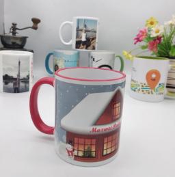 Cor lidar com copo de cerâmica diy foto cerâmica caneca diy foto copo personalizar imagem presentes criativos para os amantes amigos família mazwei - Image 3