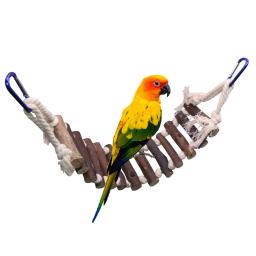 Conjunto de brinquedos de pássaros suspensos para pequeno papagaio, balanço, mastigação, treinamento, rede, sino, poleiro, escada, suprimentos para animais, 1pc - Image 3