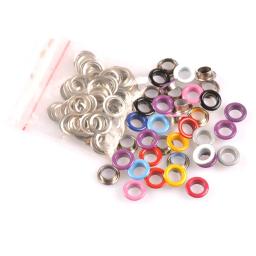 100 pçs cor misturada ilhós de metal e ilhós para scrapbooking acessórios diy costura roupas artesanato artesanal 10mm c1916 - Image 3