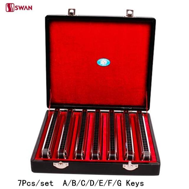 Percussão Vibrante: Tremolo Harp A-G em Madeira com Caixa de Presente e 7 Buracos
