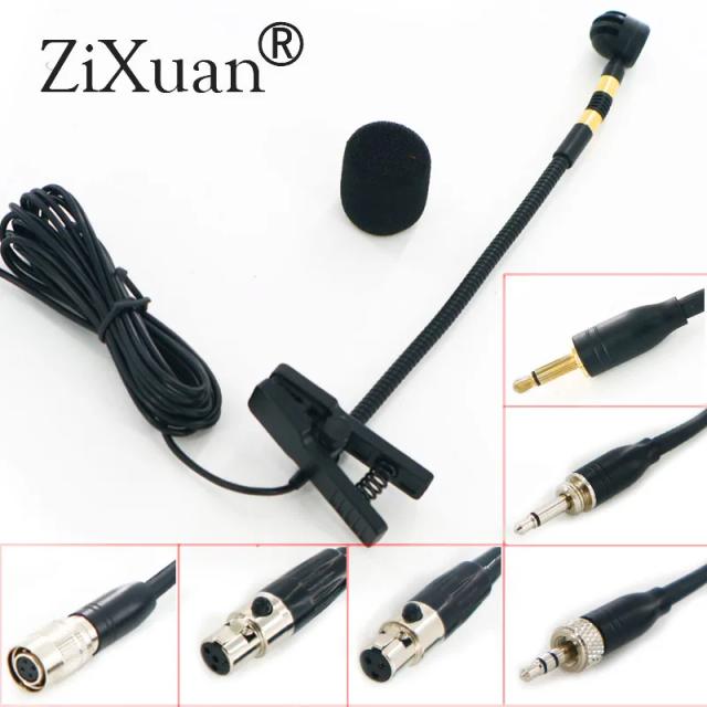 Microfone de Lapela com Condensador para Violino e Trompete - Ideal para Instrumentos Musicais com Clipe Prático