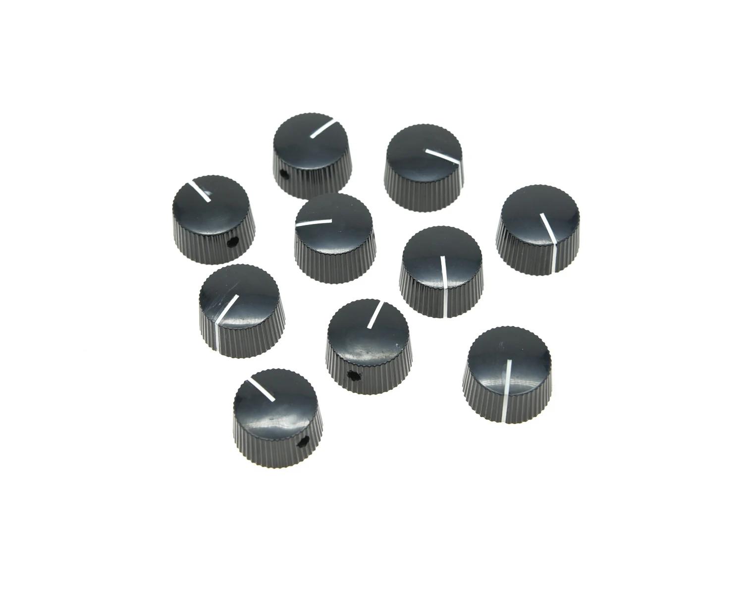 10pçs botão amplificador de guitarra preto vintage estilo barril botão amplificador maçanetas - Image 1