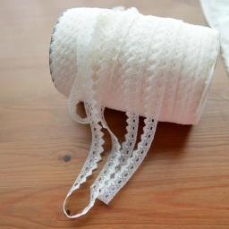 Fita de renda de marfim 10 m, fita para enfeite de rendas suaves de marfim, enfeites de rendas bordadas diy para acessórios de costura, decoração de embalagem - Image 2