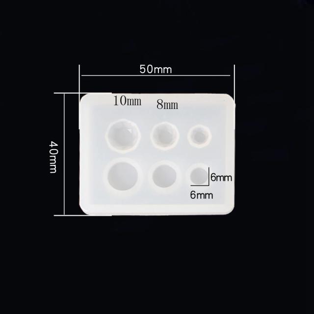 Estilo Geométrico: Molde de Silicone para Brincos em Resina com 6 Grânulos de Estrela - DIY Artesanal de Jóias com Epóxi