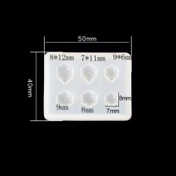 6 estilo geometria estrela pequenos grânulos silicone molde brincos resina silicone molde artesanal diy jóias fazendo moldes de resina cola epoxy - Image 3
