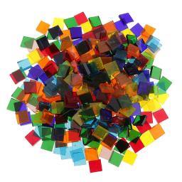 100 g/lote 10*10mm quadrado de vidro claro mosaico telha para diy fazer o bebê quebra-cabeça arte artesanato kits ferramentas transparente livre pedra - Image 1