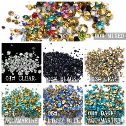 1000 peças tamanhos mistos e muitas cores para escolher ponto de volta resina strass redondo glitter contas para fazer jóias suprimentos diy - Image 2