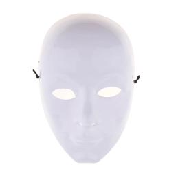Máscaras de fantasia para decoração de festa Acessórios DIY Máscara sem pintura Máscara facial branca em branco Masquerade - Image 1