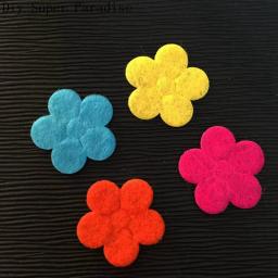 Novo 50 pçs mix 20mm acolchoado feltro primavera flor apliques artesanato casamento fazendo diy a71a - Image 5