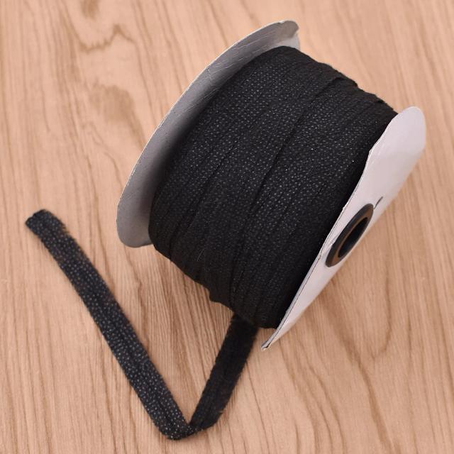Fita Adesiva Fusível Não-Tecido 100m em Preto e Branco para Projetos de DIY e Costura