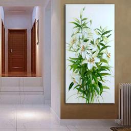 100% pintura a óleo pintada à mão de alta qualidade pintura em tela decoração de casa arte flores pinturas de cabeças - Image 2