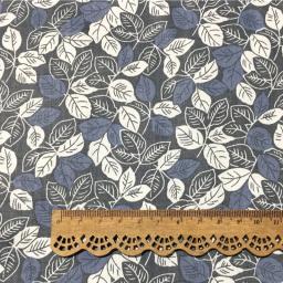 Tecido de algodão estampado com folhas, folhas, vermelho e cinza, para costura, faça você mesmo, acolchoado, 50x160cm - Image 6