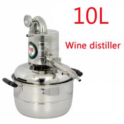 Destilador de álcool 10l, 2,64galões, kit de fermentação caseira, caldeira para fazer vinho, óleo essencial, 110v/220v - Image 1