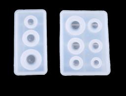 Moldes de silicone com contas redondas transparentes, 3/6 pendurados sem furos, resina, fabricação de jóias, artesanato diy, 9mm 12mm 15mm 16mm 20mm 25mm - Image 1