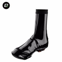 Rockbros ciclismo sapatos térmicos capa de inverno à prova vento mtb bicicleta equipamento overshoes protetor quente ciclismo botas cobre - Image 3