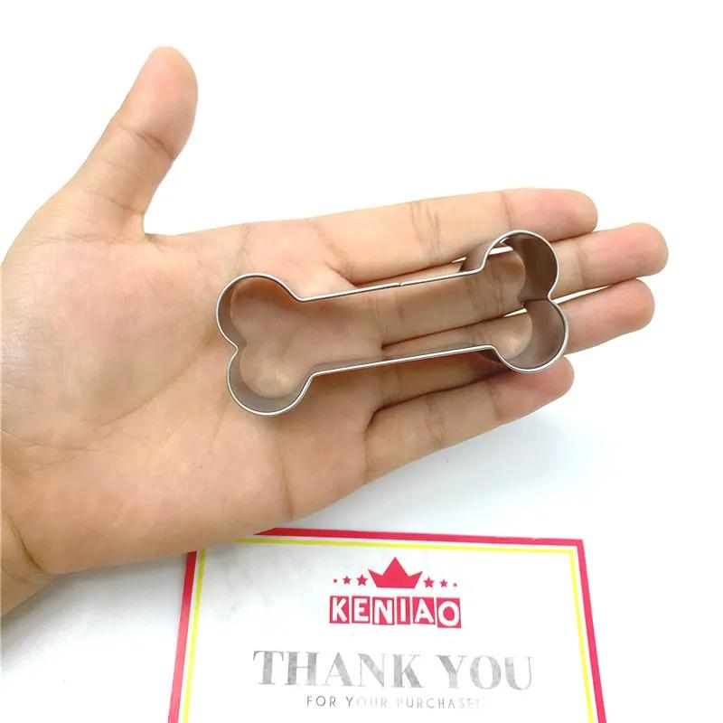 KENIAO Cão Osso Cookie Cutter Set, Caseiro Biscoitos Do Cão, Treats, Pão Sandwich Mold, Aço Inoxidável, 4 Vários Tamanho - Image 1