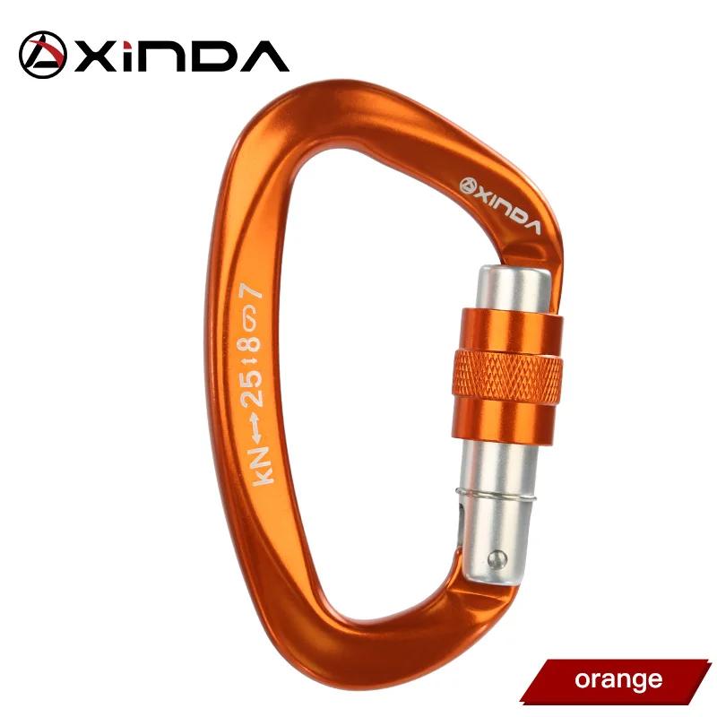 Xinda-D-Shape Mosquetão para Escalada Segurança, Fivela de Segurança, Master Lock, Rock ao ar livre, Equipamento Portão, 25kN - Image 1