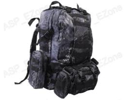 Mochila tática camuflada 60l, bolsa tira com tipo camuflagem preta para escalada - Image 2