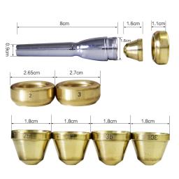 MUKU-Bocal de Trompete com Caixa, Bocal, Acessórios para Instrumentos Musicais, Dourado, Cobre, 1-1, 2c, 3c, 2b, 3b, 3b, 1 conjunto - Image 5