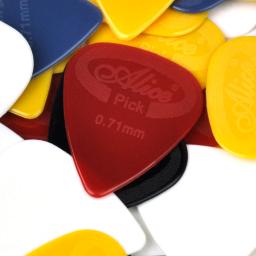 Palheta de guitarra alice 100mm antiderrapante de nylon, palhetas cores mistas espaçosa com 0.71 peças - Image 3
