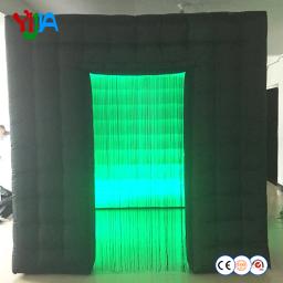 Cabine de foto inflável quadrada de 2.5m, popular, com tiras de led, inferior e superior, 2 portas, para eventos de festa - Image 2