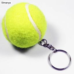 Novo design de tênis bola chaveiro carro chaveiro esporte corrente tira cor saco pingente chaveiros para o homem feminino presente atacado 17109 - Image 1