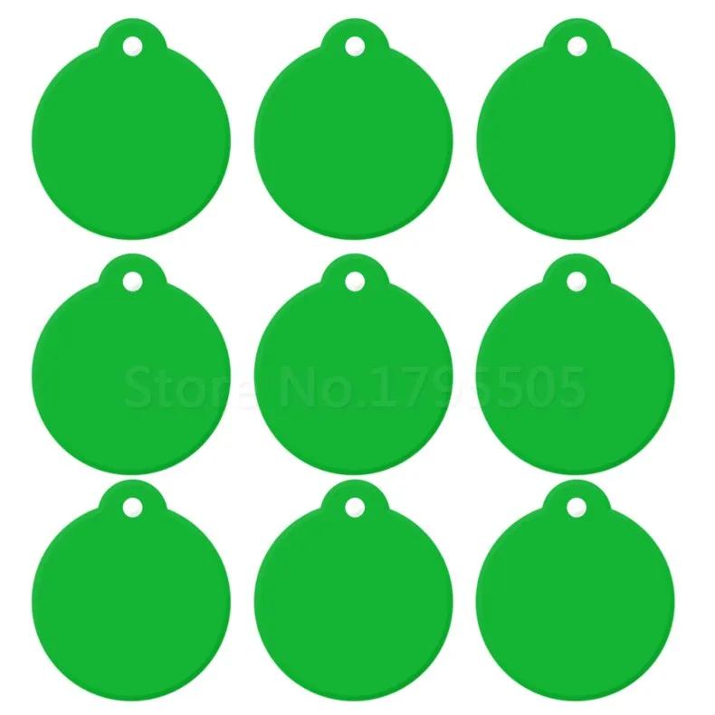 Identificação de animais de estimação, pingente redondo personalizado para identificação de cães e gatos, identificação com nome e telefone, 20 peças - Image 1