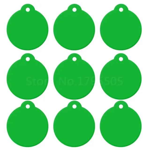 Pingente Redondo Personalizado para Identificação de Animais de Estimação com Nome e Telefone - Pacote com 20 Peças para Cães e Gatos