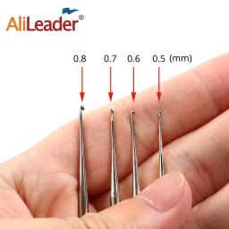 Agulha de crochê micro gancho 4 tamanhos, para fazer trança dreadlock ferramentas cabelo 0.5mm 0.6mm 0.7mm cabo suave - Image 3