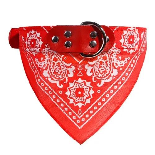 Bandana de Couro Ajustável para Cães e Gatos, Lenço Macio para Chihuahua e Acessórios para Pets