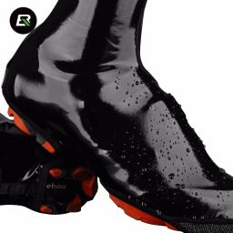 Rockbros ciclismo sapatos térmicos capa de inverno à prova vento mtb bicicleta equipamento overshoes protetor quente ciclismo botas cobre - Image 2