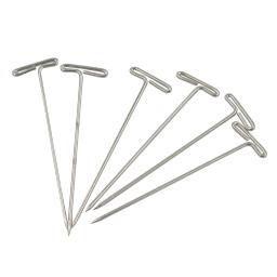 T-pins de aço inoxidável para patchwork, cabeça reta, alfinetes de costura, colcha, acessórios de costura, 100 unid, 51mm - Image 3