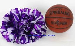 Livre shipping.130g, torcendo cheerleader fadeless metálico pompom plástico branco pom com baton lidar com produtos cheerleading - Image 2