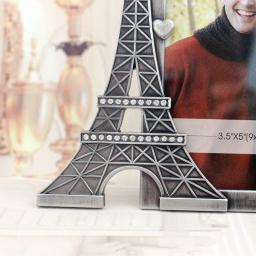 Moldura para foto de 5 polegadas, grátis, customizado, foto de metal, arte, artesanato, moda, criativo, presente, decoração de casa, desktop, quadros da torre eiffel - Image 5