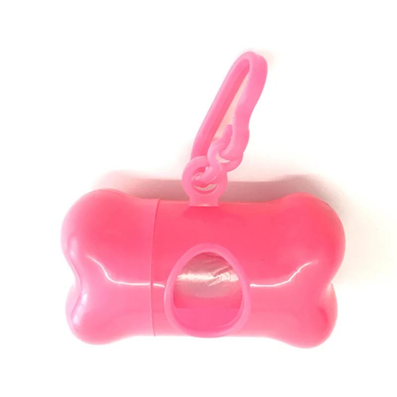 Saco de lixo para animais de estimação, suprimentos para limpar cocô de cachorro, saco de lixo em forma de osso, dispensador, caixa de armazenamento, diversas cores - Image 1