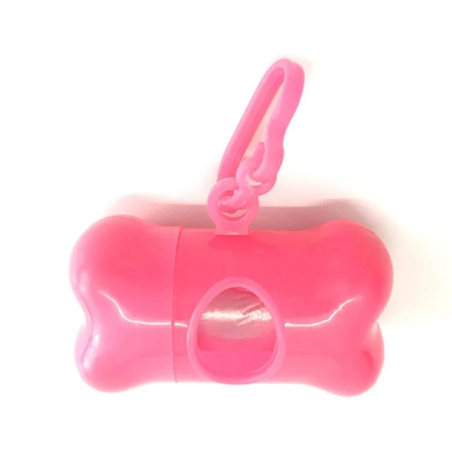 Saco de Lixo em Forma de Osso para Animais de Estimação: Dispensador Prático e Caixa de Armazenamento em Diversas Cores para Limpeza de Cocô de Cachorro
