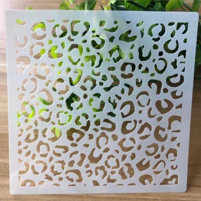 Molde de Estêncil Reutilizável em Relevo para Scrapbooking e Artesanato DIY