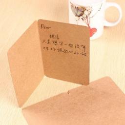 Cartões de papel Kraft em branco, cartão dobrado, pintura artesanal, DIY Cartões de Natal, 10pcs por conjunto - Image 3