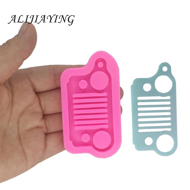 Suporte de Carro DIY em Grelha com Pingente de Chave em Resina e Moldes Epóxi para Joias e Artesanato 3D DY0065