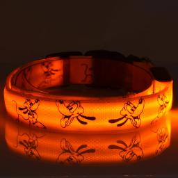 Coleira de nylon LED para animais de estimação, segurança noturna intermitente, Brilha no escuro, Cadeia de cabeça de animais elétricos para cães pequenos e médios - Image 5